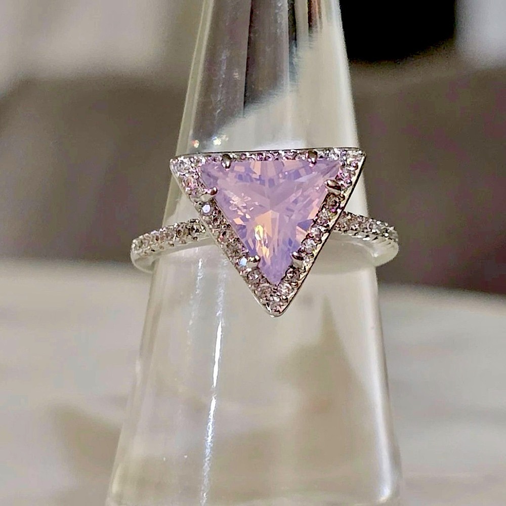 NWT RBP "Girl Boss Unicorn" Ring Pink Moonstone, Size 9